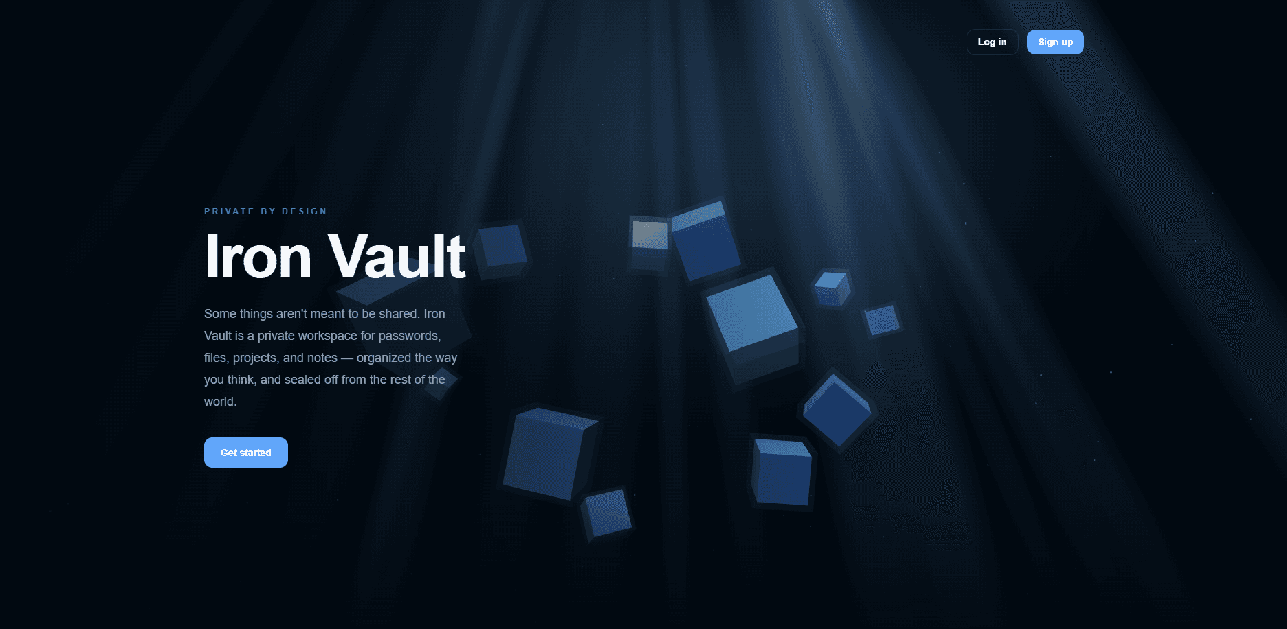 Iron Vault project management app preview